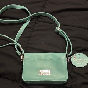 Strap/ Crossbody Bag in Light Turquoise